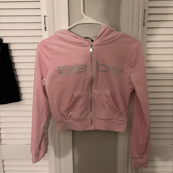 bebe Jackets & Blazers - Bebe Baby Pink Zip-Up Jacket